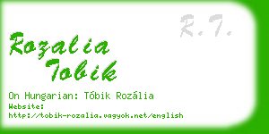 rozalia tobik business card